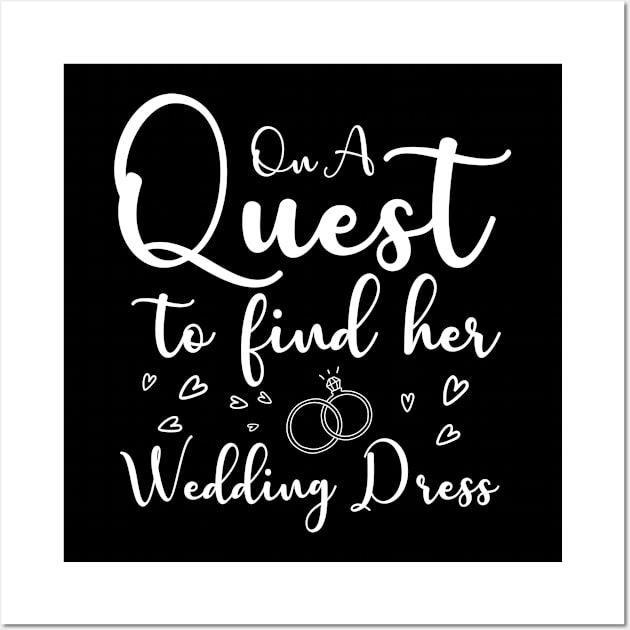 On A Quest To Find Her Wedding Dress Wall Art by TeeShirt_Expressive